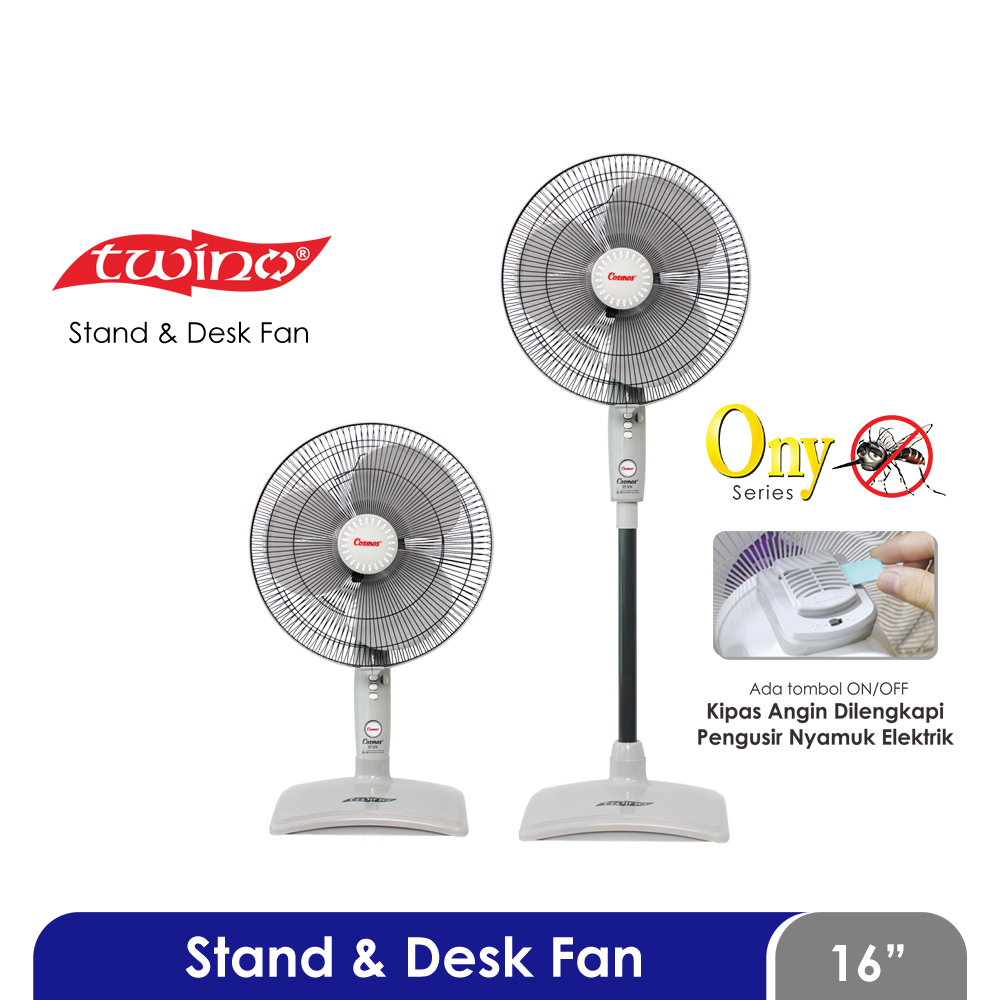 Cosmos 16-SN ONY - Fan 2in1 16 inch (Stand & Desk) with Mosquito Repellent