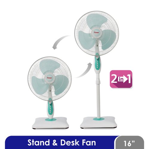 Kipas Angin Lantai / Berdiri Cosmos 16-SBI - Fan 2in1 16 inch (Stand & Desk)