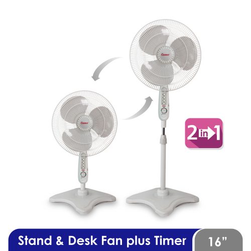 Kipas Angin Meja Lantai Cosmos 16-STB - Fan 2in1 16 inch (Stand & Desk) with Timer