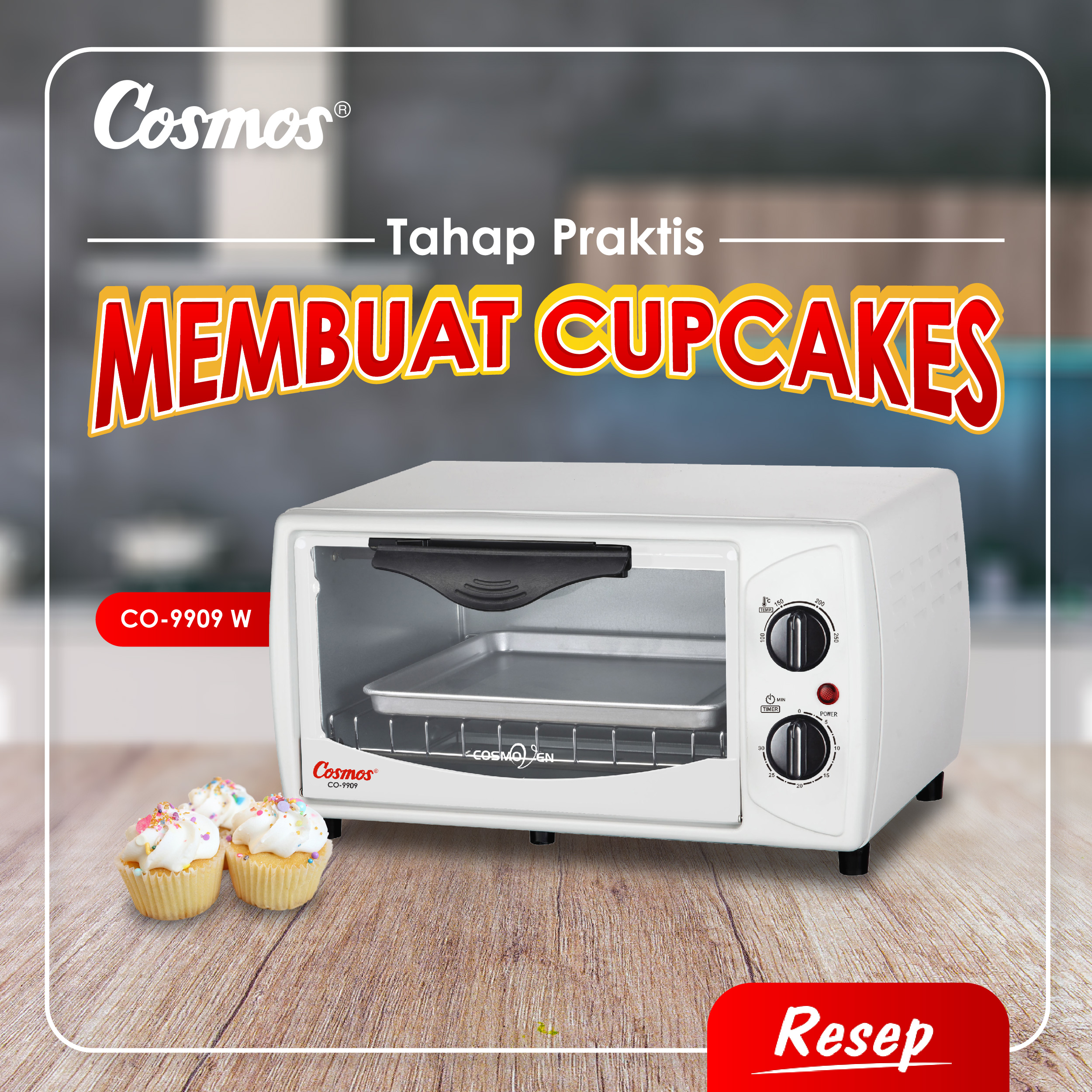 Tahap Praktis Membuat Cupcakes (Tips Cosmos Oven CO-9909)