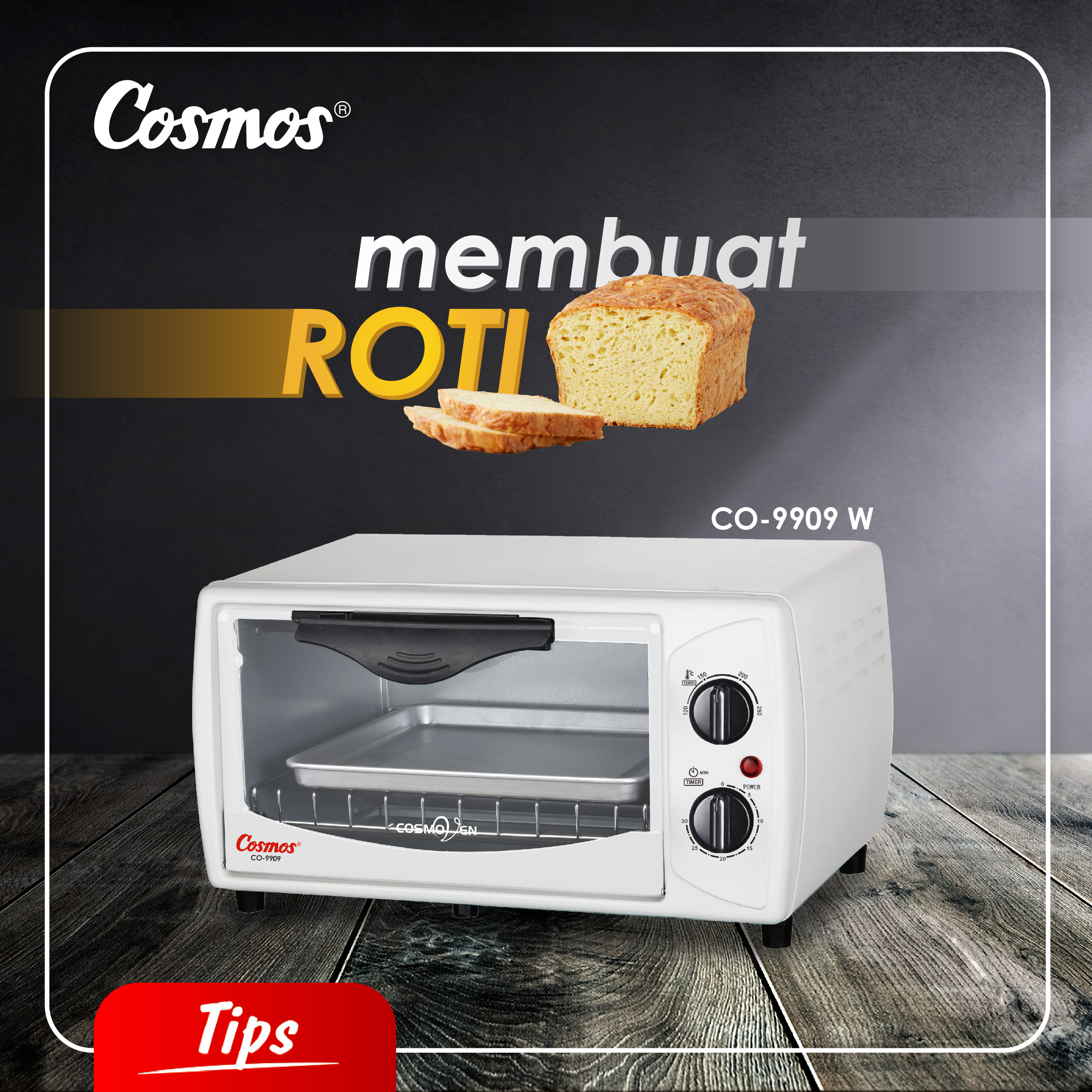Tips membuat roti (oven cosmos co-9909)